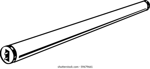 Fluorescent Light Bulb Vector Illustration