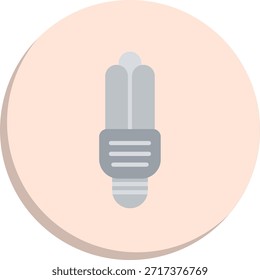 Icono de estilo de círculo plano de luz fluorescente