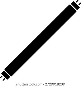 O ícone de luz fluorescente isolado no fundo branco