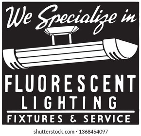 Fluorescent Lighting - Retro Ad Art Banner