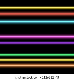 Fluorescent lines. Abstract glow line for design card, scientific conference invitation, school education wallpaper, t shirt, bag print, modern workshop advertising, shop sale poster etc.