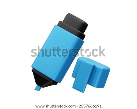 Fluorescent Pen marker icon illustration 3d