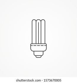 Fluorescent vector icon sign symbol