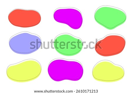 Fluorescent vivid and colorful loose shape frameset