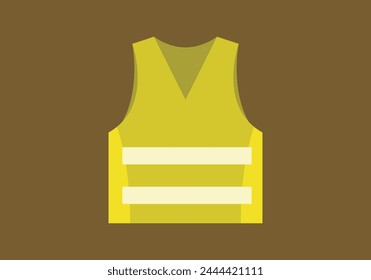 Fluorescent yellow protective safety vest.