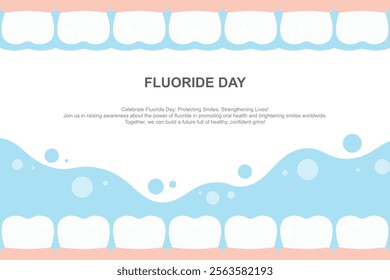 Fluoride Day background. Vector illustration.