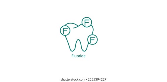 Fluoride Icon: Fluoride Vector Icon - Dental Health and Tooth Protection Symbol