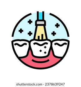 fluoride treatment dental procedure color icon vector. fluoride treatment dental procedure sign. isolated symbol illustration