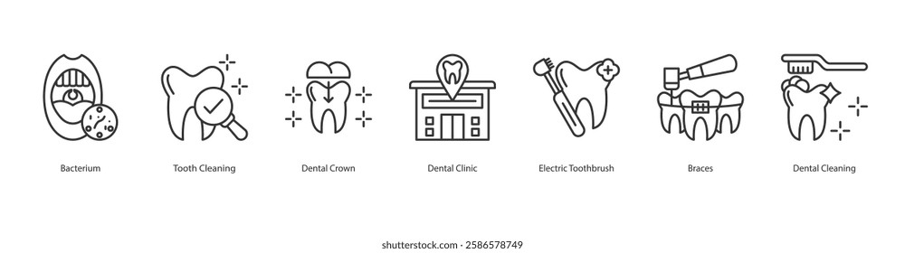 Fluoride Treatment Icon Sheet Bacterium, Tooth Cleaning, Dental Crown, Dental Clinic, Electric Toothbrush, Braces, Dental Cleaning