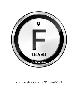 Fluorine F Symbol Icon Chemical Formulas Stock Vector (Royalty Free ...