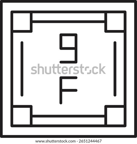 Fluorine Filled Style Icon Design
