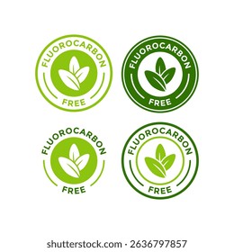 Fluorocarbon CFC free badge logo design. Suitable for business, information and product label