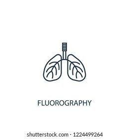 Fluorography concept line icon. Simple element illustration. Fluorography concept outline symbol design from Medical set. Can be used for web and mobile UI/UX