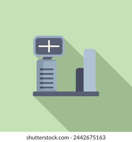 Icono de equipo de fluorografía vector plano. Anatomía corporal. Salud médica del paciente