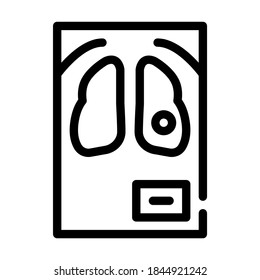 fluorography snapshot line icon vector. fluorography snapshot sign. isolated contour symbol black illustration