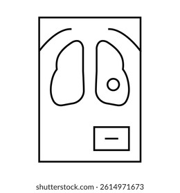 fluorography snapshot line icon vector. fluorography snapshot sign. isolated contour symbol black illustration