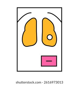 fluorography snapshot line icon vector. fluorography snapshot sign. isolated symbol illustration