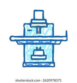 fluoroscópio radiologia ícone doodle esboço vetor. sinal de radiologia fluoroscópio. ilustração símbolo isolado