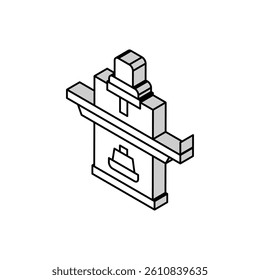 fluoroscope radiology isometric icon vector. fluoroscope radiology sign. isolated symbol illustration