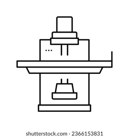 fluoroscope radiology line icon vector. fluoroscope radiology sign. isolated contour symbol black illustration