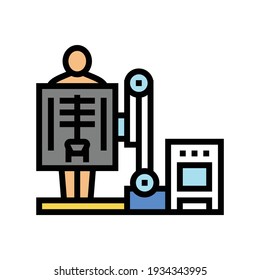fluoroscopy radiology color icon vector. fluoroscopy radiology sign. isolated symbol illustration