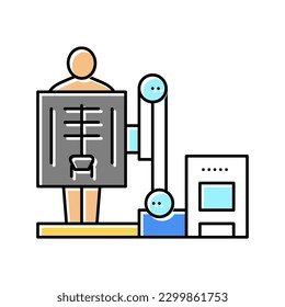 fluoroscopy radiology color icon vector. fluoroscopy radiology sign. isolated symbol illustration