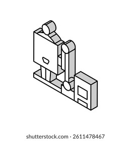 fluoroscopy radiology isometric icon vector. fluoroscopy radiology sign. isolated symbol illustration