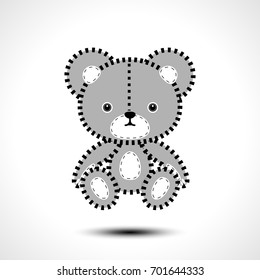 Flurry teddy bear. Vector illustration