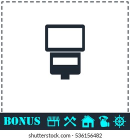 Flush bulb icon flat. Simple vector symbol and bonus icon