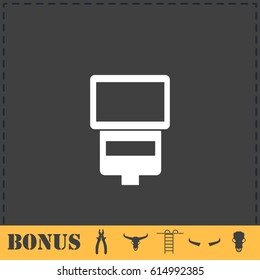 Flush bulb icon flat. Simple vector symbol and bonus icon