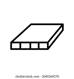 flush door shutters line icon vector. flush door shutters sign. isolated contour symbol black illustration