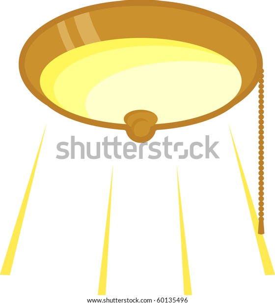 Flush Mount Ceiling Lamp Stock Vector Royalty Free 60135496