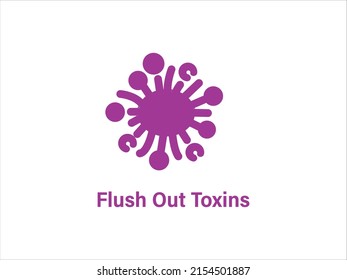 Flush Out Toxins Icon, Flat Vector Icon