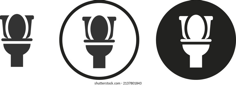 Flush toilet icon . web icon set .vector illustration