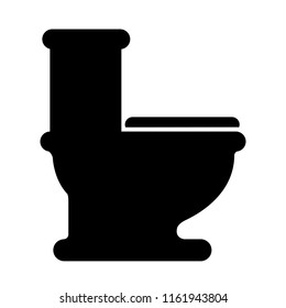 Flush toilet vector icon.
