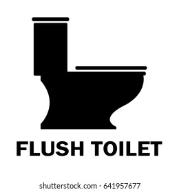 Flush toilet vector icon.