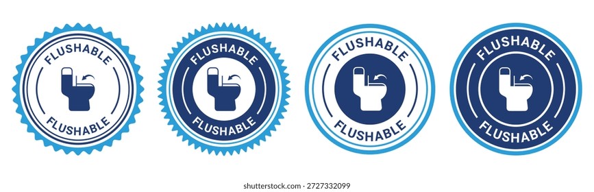 Flushable Safe Disposal Bathroom Product Quality Badge