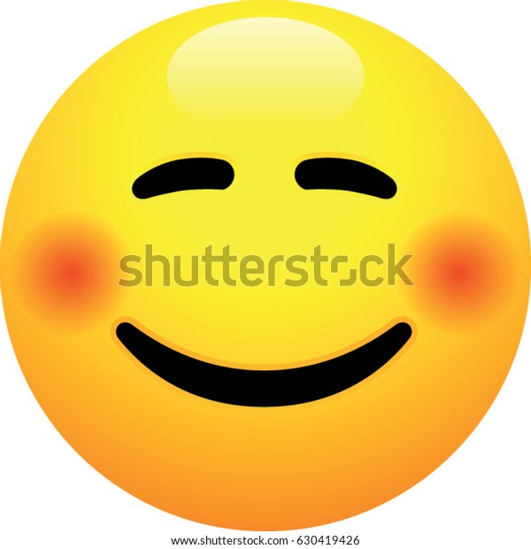 Flushed Face Emoji arkistovektori (rojaltivapaa) 630419426