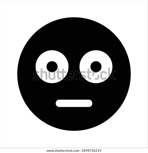 Flushed Face Emoji Vector Icon Stock Vector Royalty Free 1898736214 Shutterstock