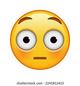 Flushed face Large size of yellow emoji smile