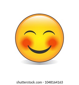 Flushed Isolated Emoji Vector