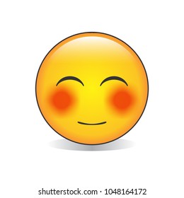 Flushed Isolated Emoji Vector