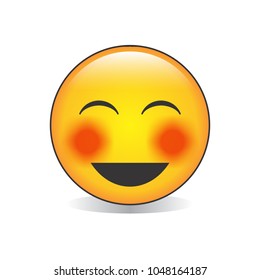 Flushed Isolated Emoji Vector