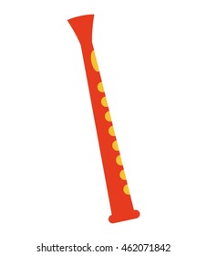 flute air instrument icon vector illustration design