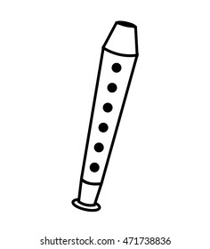flute air instrument icon vector illustration design