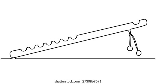 flauta desenho contínuo de uma linha, instrumento vetor ilustração design minimalista arte de linha única, desenho de flauta desenho contínuo de uma linha, ilustração de contorno. 