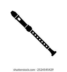 Flute flat vector icon design. Flute symbol and clip art design