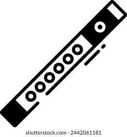 Flute glyph and line vector illustration