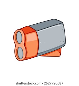 Flauta mano linterna de manivela de dibujos animados. vaso vaso de vapor, Burdeos Chardonnay, Merlot Pinot flauta mano manivela signo de la linterna. símbolo aislado Ilustración vectorial