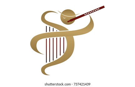 Flute and Harp